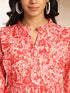 Pink Cotton Floral Fit & Flare Dress
